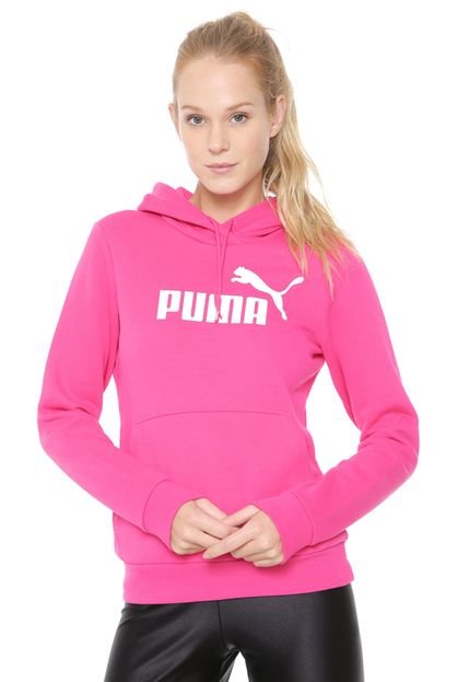 Moletom Flanelado Fechado Puma Essentials Fleece Hoody Pink - Marca Puma