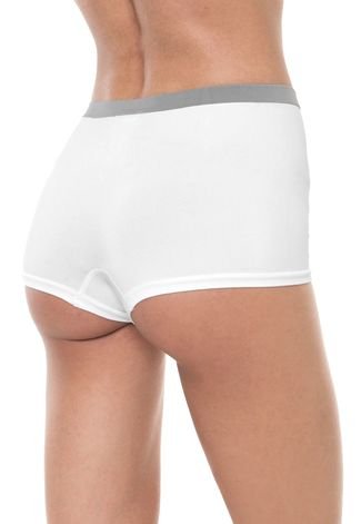 Calcinha Calvin Klein Underwear Boxer Logo Branca - Compre Agora