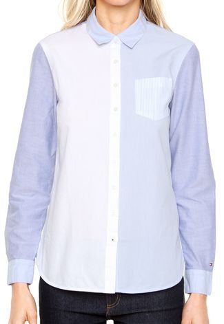 Camisa Tommy Hilfiger Divya Heritage Azul/Branco