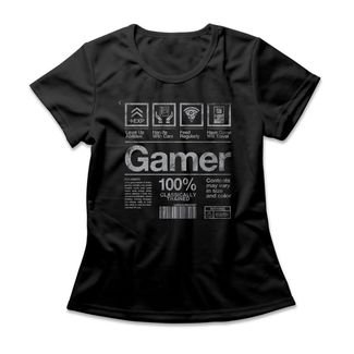 Camiseta Feminina Gamer - Preto
