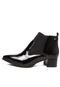 Ankle Boot Couro Ellus Bico Fino Preta - Marca Ellus