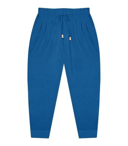 Calça Feminina Plus Size Com Pregas Secret Glam Azul - Marca Secret Glam