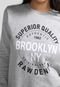 Blusa de Moletom Flanelada Fechada FiveBlu Brooklyn Cinza - Marca FiveBlu