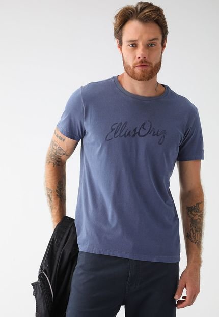 Camiseta Ellus Reta Logo Azul - Marca Ellus