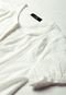 Camisa Branca Feminina Manga Curta Cambraia de Algodão Sob  Branco - Marca SOB