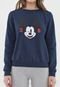 Moletom Flanelado Fechado Cativa Disney Mickey Azul-Marinho - Marca Cativa Disney