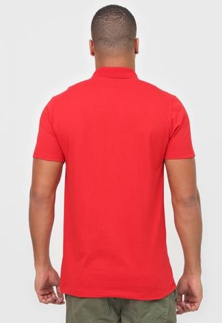 Camisa Polo Malwee Reta Bolso Vermelha