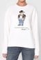 Moletom Flanelado Fechado Lauren Ralph Lauren Urso Off-White - Marca Lauren Ralph Lauren