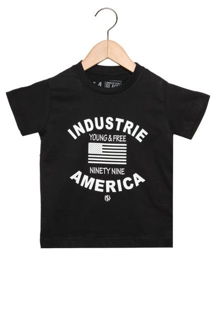 Camiseta Industrie Manga Curta Menino Preto - Marca Industrie