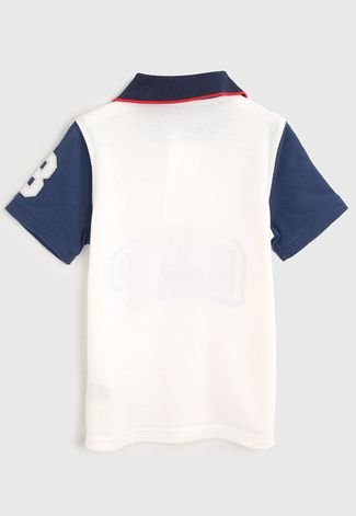 Camisa Polo GAP Infantil Logo Branca