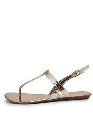 Sandália DAFITI SHOES Metalizada Dourada - Compre Agora