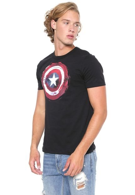 Camiseta Cativa Marvel Capitão América Preta - Marca Cativa Marvel