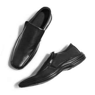Sapato Masculino Conforto Terapêutico Ortopédico Black palmilha Grossa