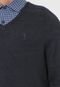 Suéter Tricot Aleatory Textura Azul-Marinho - Marca Aleatory