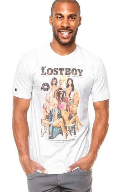 Camiseta Manga Curta ...Lost Mescla Lostboy Cinza - Marca ...Lost