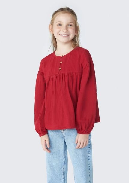 Blusa Infantil Menina Manga Longa - Marca Hering