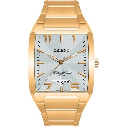 Relógio Orient Masculino Square Dourado GGSS1007-S2KX - Marca Orient