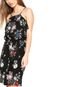 Vestido Lily Fashion Curto Babado Preto - Marca Lily Fashion