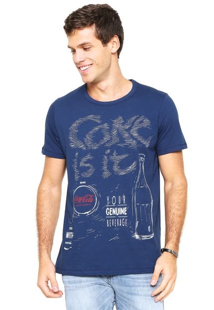 Camiseta Coca-Cola Jeans Estampada Azul - Marca Coca-Cola Jeans