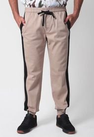Pantalón Topman Relaxed Side Stripe Trousers Beige - Calce Holgado