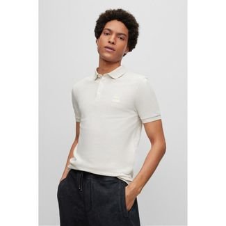 Camisa Polo Slim-Fit Com Stretch E Patch De Logo