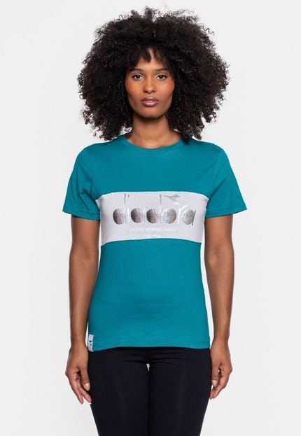 Camiseta Diadora Feminina Blinding Azul Bird - Marca Diadora