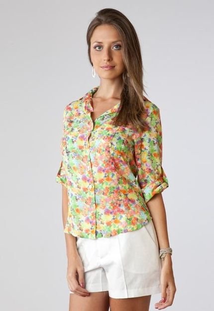 Camisa 70's Floral - Marca Basthianna