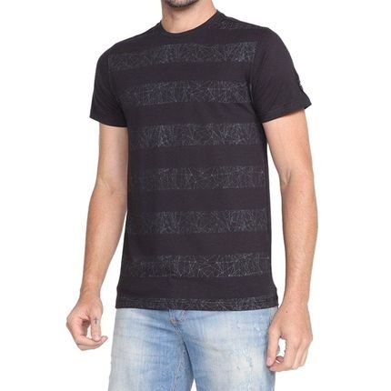 Camiseta Oakley Geometric Striped SS Masculina Preto - Marca Oakley