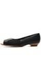 Peep Toe Couro Usaflex Liso Preto - Marca Usaflex