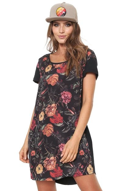 Vestido Redley Curto Estampado Preto - Marca Redley