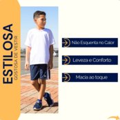 KIT 2 Bermuda Infantil Tactel com Elastano Short Escola Passeio - Marca KS