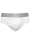 Kit 2pçs Cueca Calvin Klein Underwear Slip Lurex Branco - Marca Calvin Klein Underwear