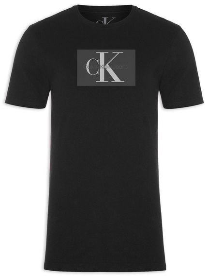 Camiseta Calvin Klein Jeans Issue Logo Grey Block Preta - Marca Calvin Klein