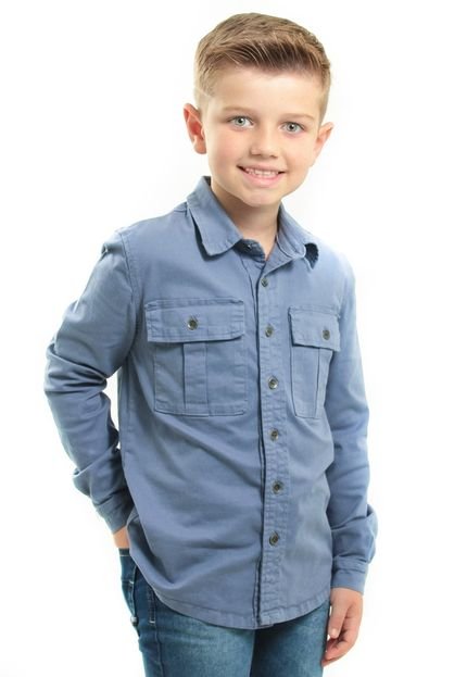 Camisa Jeans Infantil Masculina Tradicional - Marca Quase Anjo