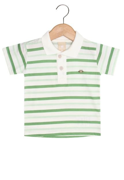 Camisa Polo Colorittá Menino Branco/Verde - Marca Colorittá