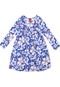Vestido Kyly Infantil Floral Azul - Marca Kyly