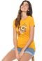Camiseta Aeropostale Floral Amarela - Marca Aeropostale