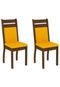 Kit 2 Cadeiras Leila Rustic e Amarelo Madesa - Marca Madesa