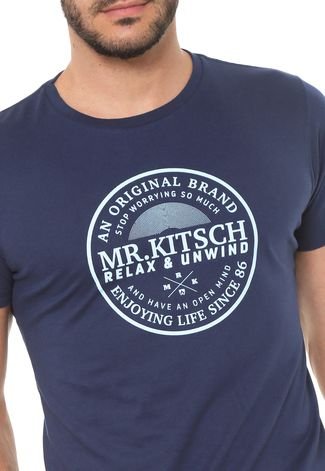 Camiseta Mr Kitsch Estampada Azul-marinho