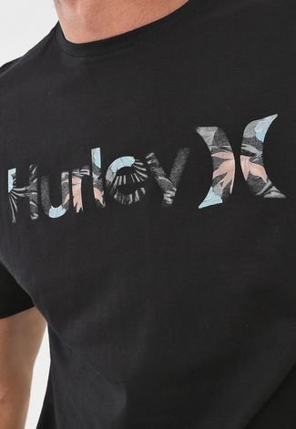 Camiseta Hurley Silk Military Preta