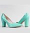 Scarpin Verniz CBK Salto Grosso 10cm Verde Tiffany - Marca CHIBINSKI