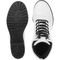 Bota Coturno Feminina Cano Baixo Tratorada Salto Confort Off White Com Preto - Marca Stessy Shoes