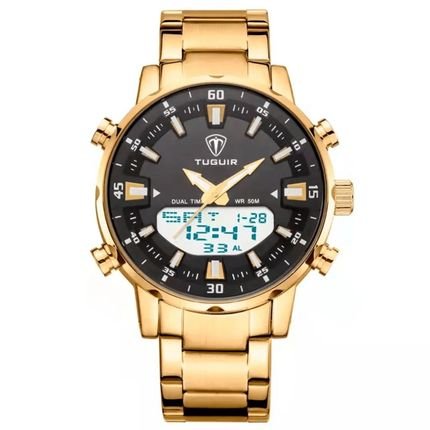 Relógio Masculino  Tuguir Dourado  TG30092 Dourado - Marca Tuguir