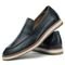 Sapato Casual Loafer Couro Masculino Calce Fácil Forro Couro Leve Elegante Sofisticado Marinho - Marca super shoes