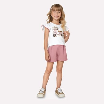 Conjunto Infantil Menina Milon Branco - Marca Milon