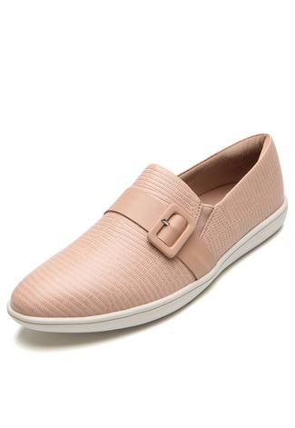 Slip On DAFITI SHOES Logo Nude - Compre Agora