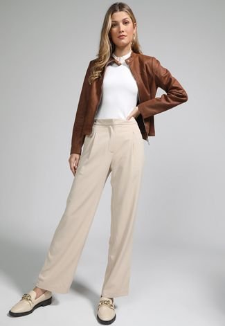 Moon City - High-Waist Straight Leg Dress Pants