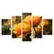 Conjunto de 5 Telas Decorativas em Canvas Love Decor Rosas Amarelas Multicolorido 90x160cm - Marca Wevans