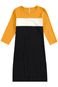 Vestido Juvenil Menina Tricolor Amarelo - Lunender Hits - Marca Lunender Hits