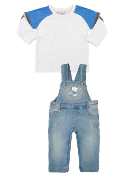 Jardineira com Camiseta Zig Mundi Teddy Postman Jeans - Marca Zig Mundi